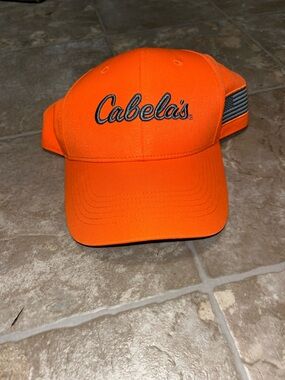 Cabela's Orange Embroidered Logo Cap